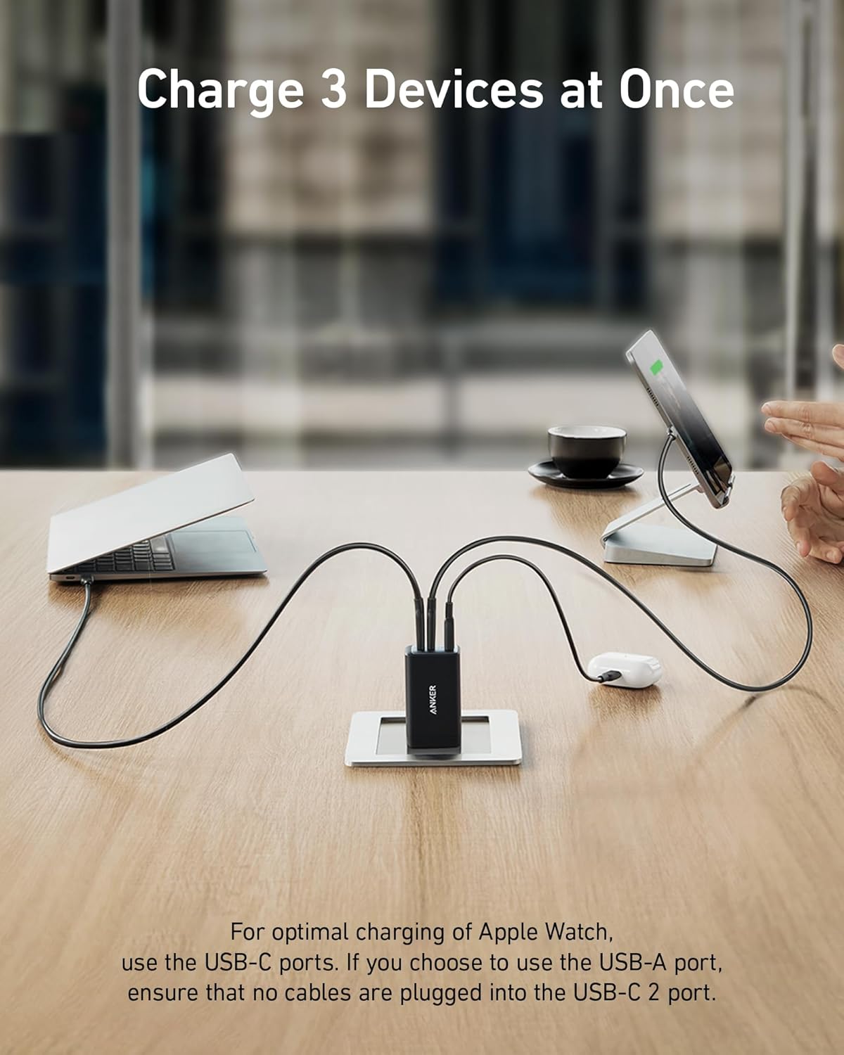 Anker USB C Charger Block(Nano II 65W), iPhone Charger 3-Port Fast Foldable, Wall Charger for iPhone 17/16/16 Pro, MacBook Pro/Air, iPad Pro, Galaxy S20, Dell XPS 13, Note 20/10+, Steam Deck, and More
