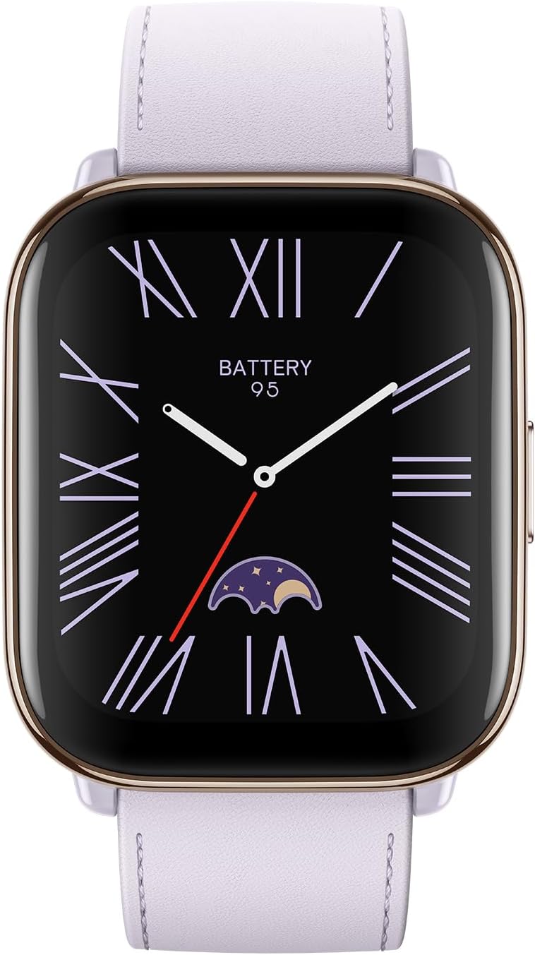 Amazfit Active Smart Watch 42mm, AI Fitness Tracker & Sleep Coach, GPS, Amazon Alexa Built-in, Bluetooth, 14-Day Battery, 120+ Sports Modes, Android & iPhone, Lavender Purple