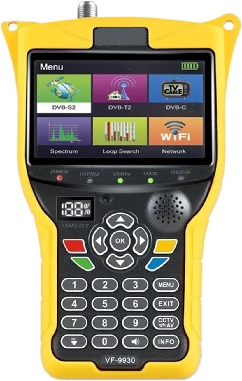 VF 9930 DVB-S2/T2 Satellite TV Finder Receptores De Tv HD Satellite Receptor Meter Signal Test 4.3 Inch LCD for Dish Network Directv(VF9930 No CCTV)