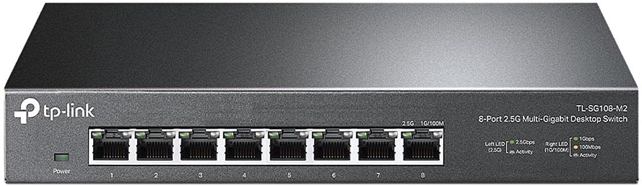 TP-Link TL-SX1008 | 8 Port 10G/Multi-Gig Unmanaged Ethernet Switch | Desktop/Rackmount | Plug & Play | Sturdy Metal Casing | Limited Lifetime Protection | Speed Auto-Negotiation
