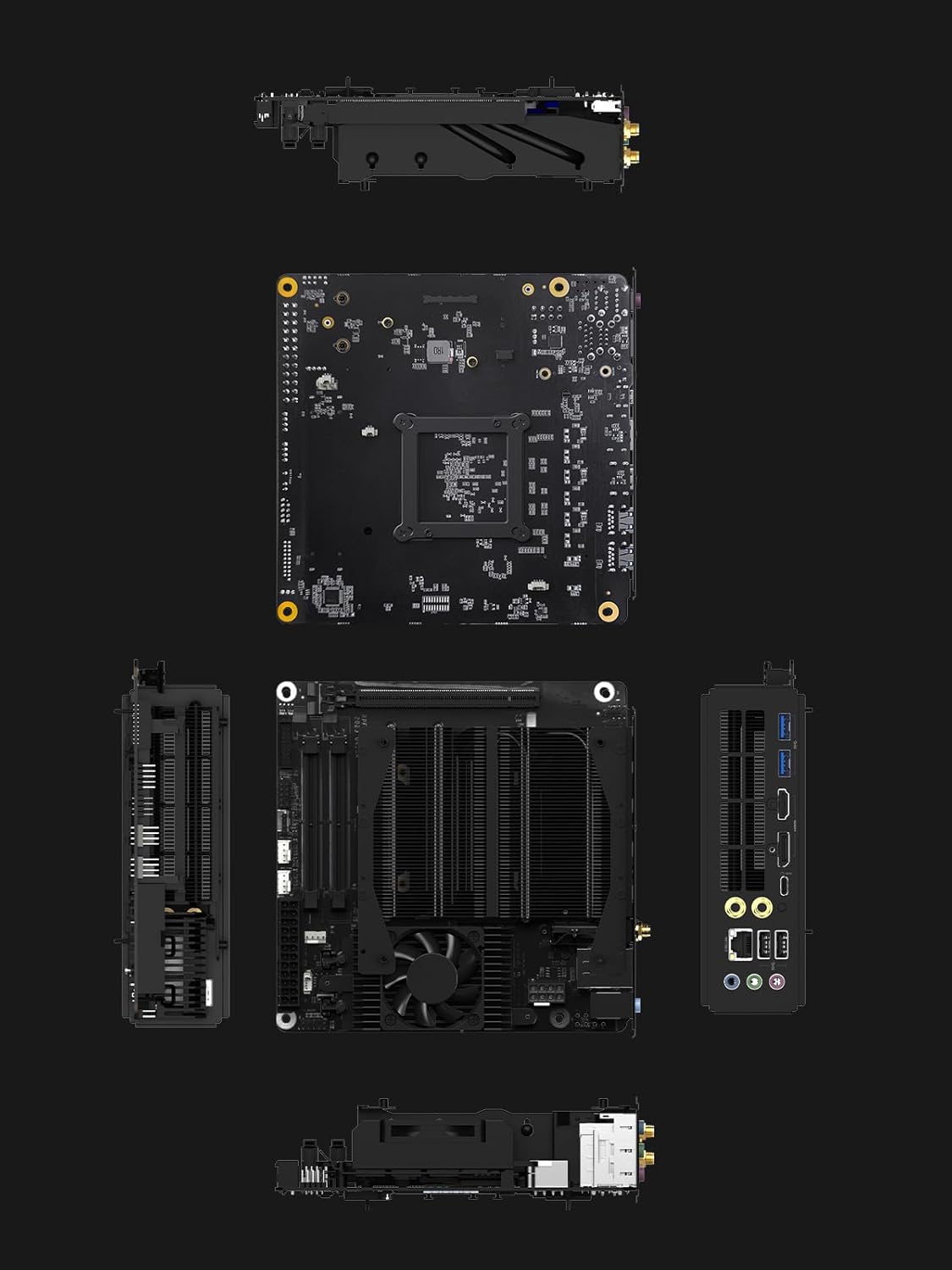 MINISFORUM BD795i SE Mini ITX Motherboard, AMD Ryzen 9 7945HX, 16 C/32 T,Up to 5.4 GHz,PCIe 5.0 x16 Slot, Dual PCIe4.0 M.2 Support, DDR5,8K Triple Output with HDMI/DP/USB-C, RJ45 2.5G, USB 3.2 Gen 2