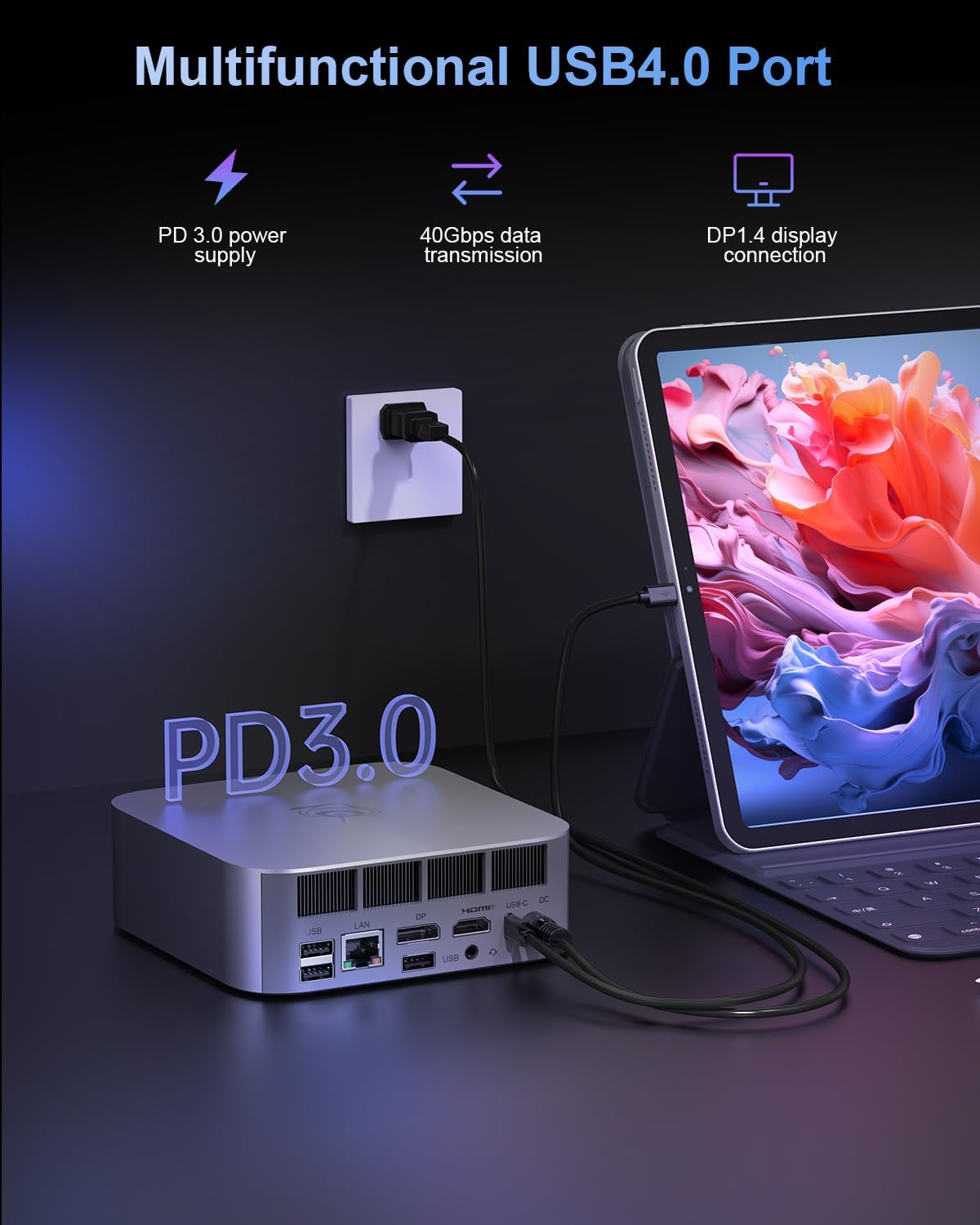 Beelink SER8 Mini PC AMD Ryzen 7 8745HS, 24GB DDR5-5600MHz 1TB PCIe4.0 SSD, AMD Radeon 780M Graphics 12core 2600MHz Gaming PC, USB4.0/ Triple Display/ WiFi6/ BT5.2/2.5Gbps LAN Mini Computer/W-11 Pro