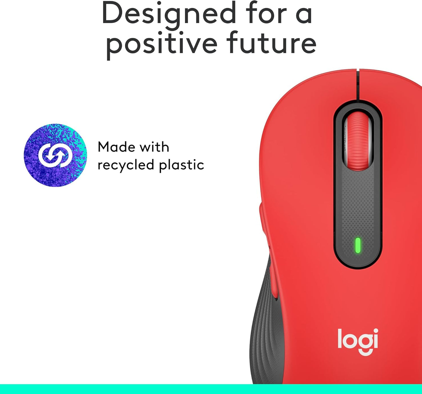 Logitech Signature M650 L Full Size Wireless Mouse - For Large Sized Hands, 2-Year Battery, Silent Clicks, Customizable Side Buttons, Bluetooth, for PC/Mac/Multi-Device/Chromebook - Black