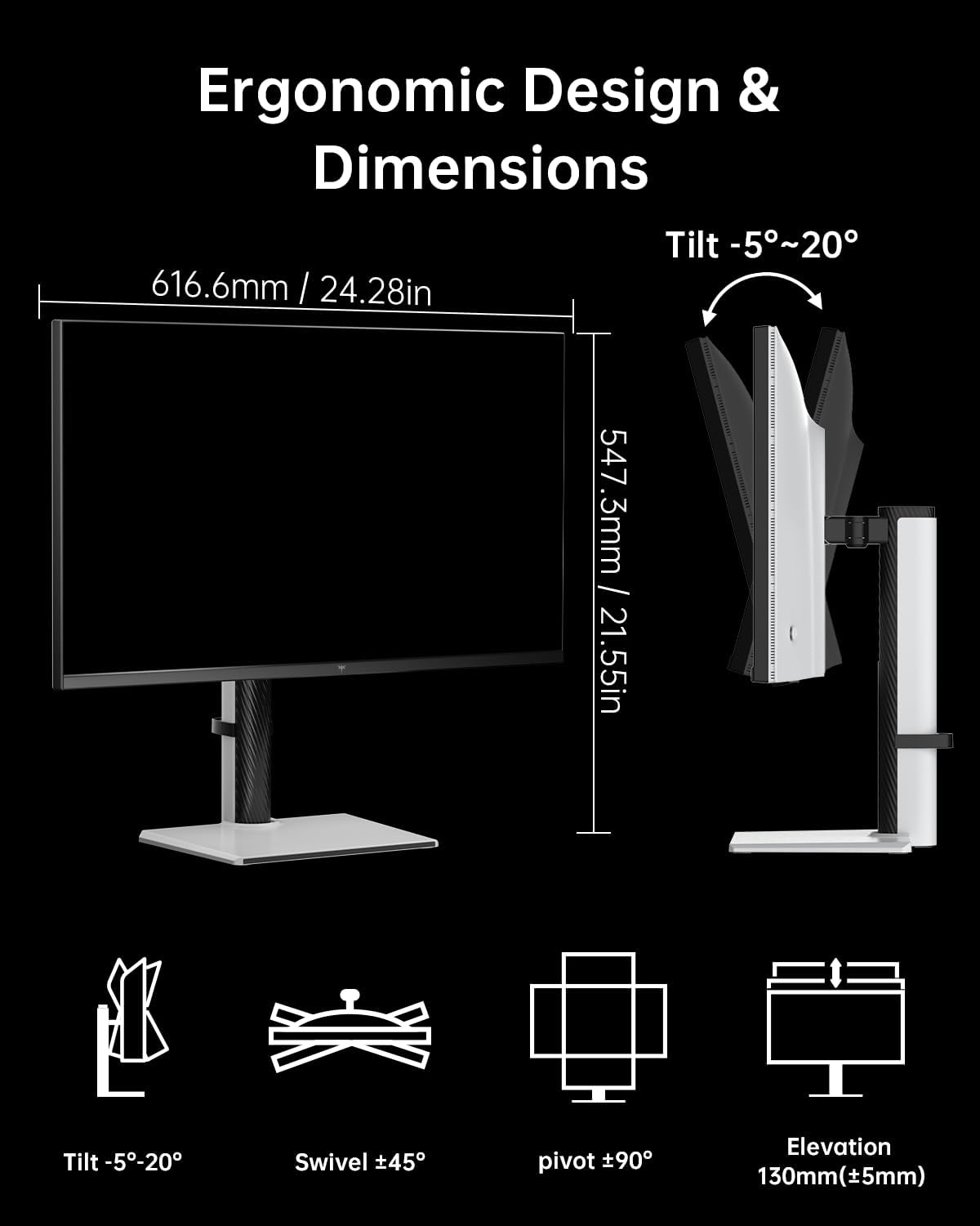 KTC 32 Inch 2K Computer Monitor, IPS 1440p Monitor with Ultra-Thin Bezels, HDR10, Freesync/G-sync, HDMI/DP Ports, Tilt Adjustable, Eyecare, Ideal for Business, Office, and Casual Gaming