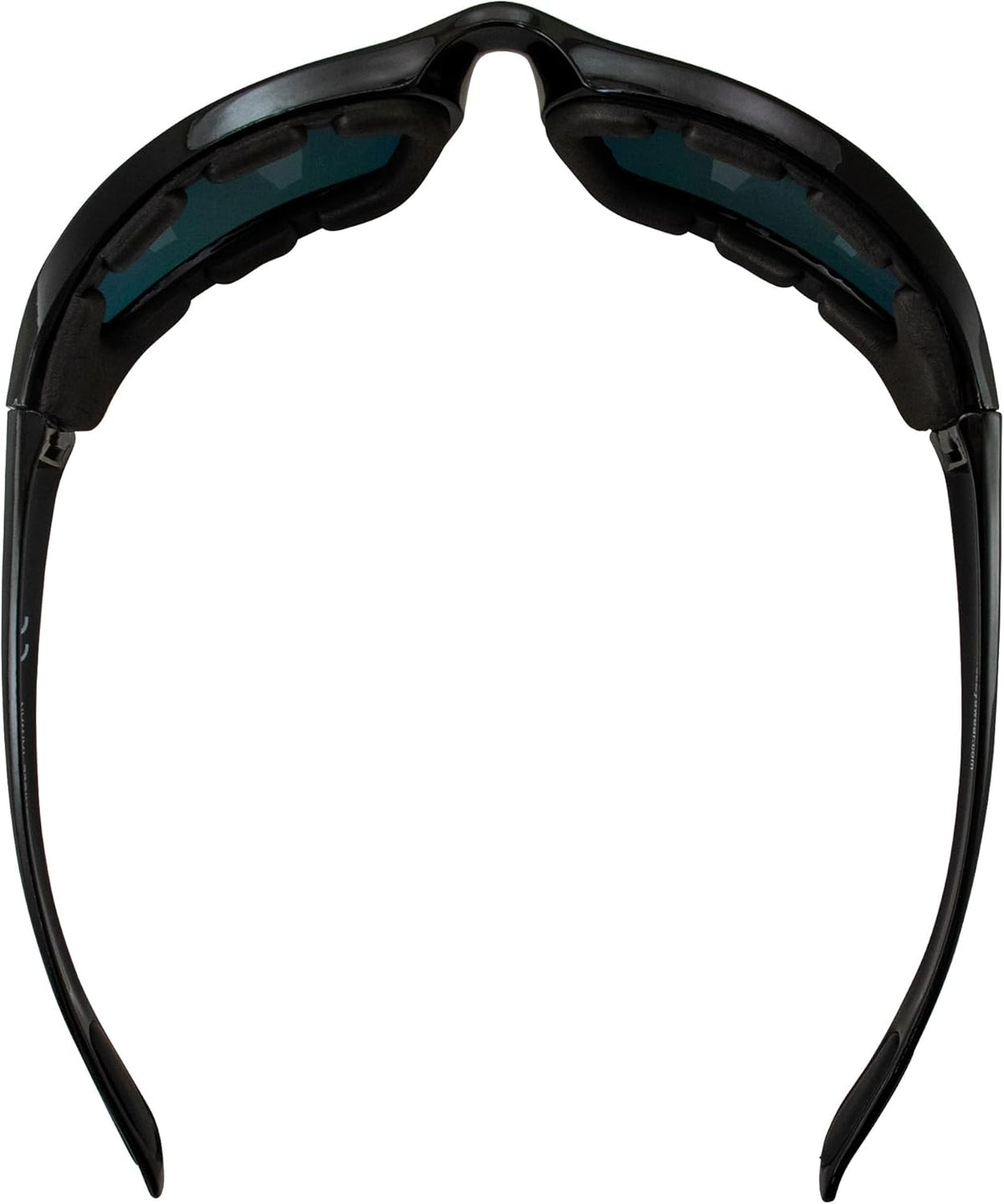 Birdz Eyewear Oriole Padded Motorcycle Riding Sunglasses Gloss Black Frames Red G-Tech Reflective Lenses - PuriLite