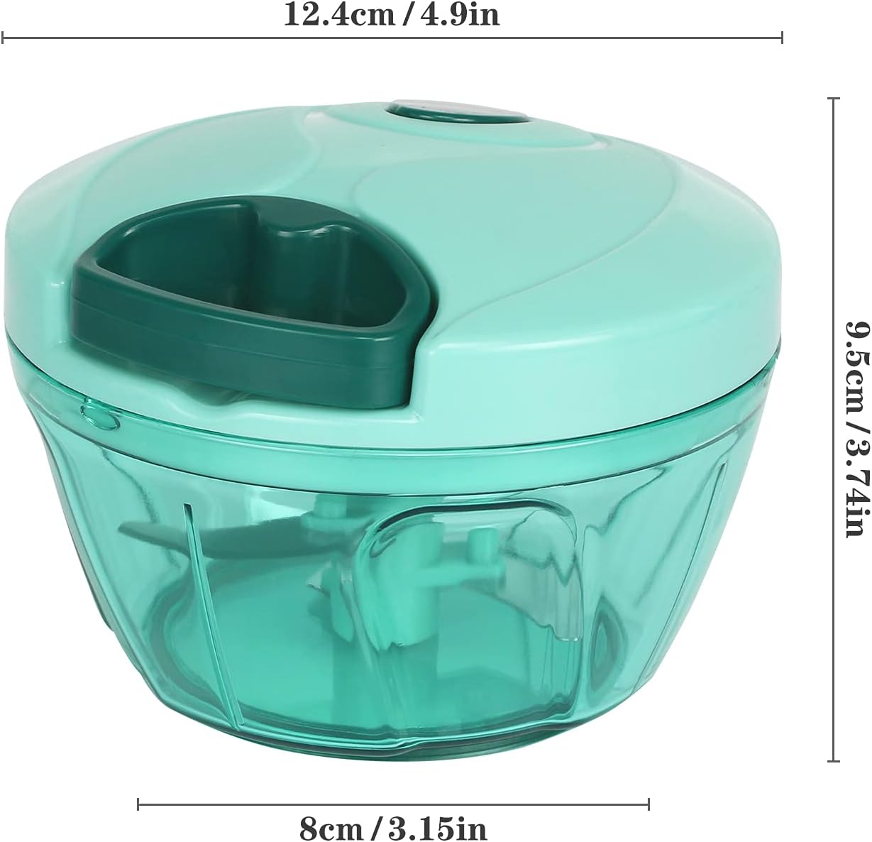Cambom Manual Food Chopper Vegetable Cutter, Hand String Vegetable Chopper Onions Cutter for Vegetable Fruits Nuts BPA Free Food Safe Material, 550ml Gray