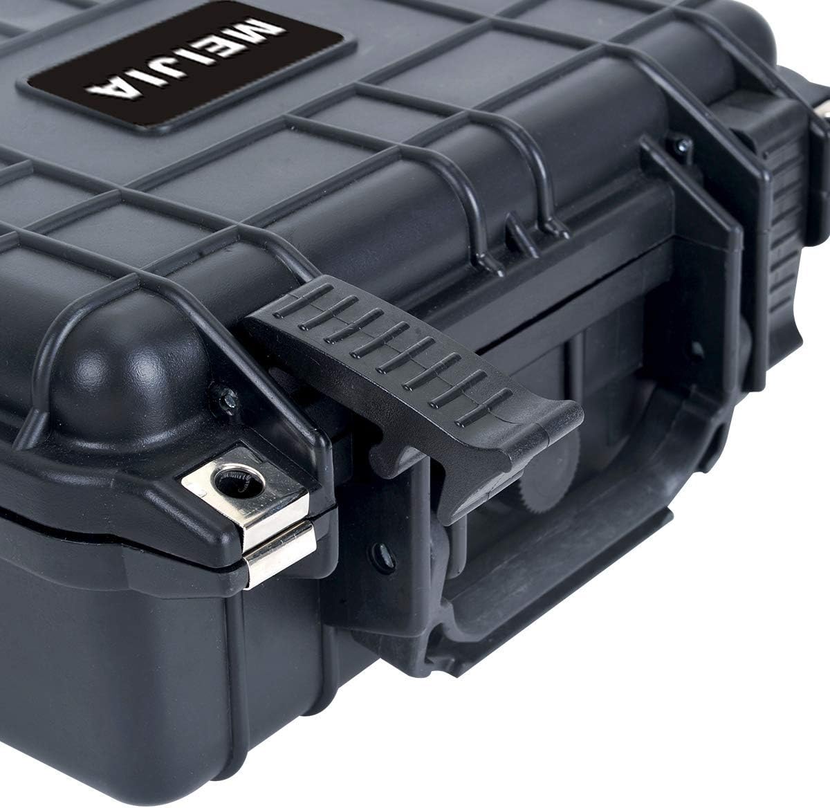 MEIJIA Portable All Weather Waterproof Protective Hard Case,Camera Case with Customizable Fit Foam,Fit Use of Drones, Camera, Equipments, 10.62inchx9.68inchx 4.87inch (Orange)