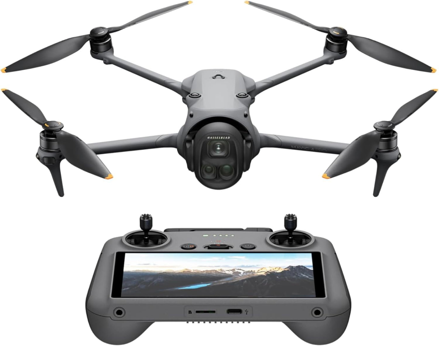 DJI Mavic 4 Pro Fly More Combo with DJI RC 2, Flagship Tri-Camera Drone with 100MP 4/3 CMOS Hasselblad Camera, 30km Video Transmission, 51-Min Max Flight Time, Charging Hub, and More