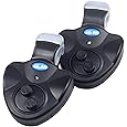 Fishing Bite Alarm, LED Water Resistant Adjustable Tone Volume Sensitivity Sound Alert Fishing Bite Alert Indicator(Black)