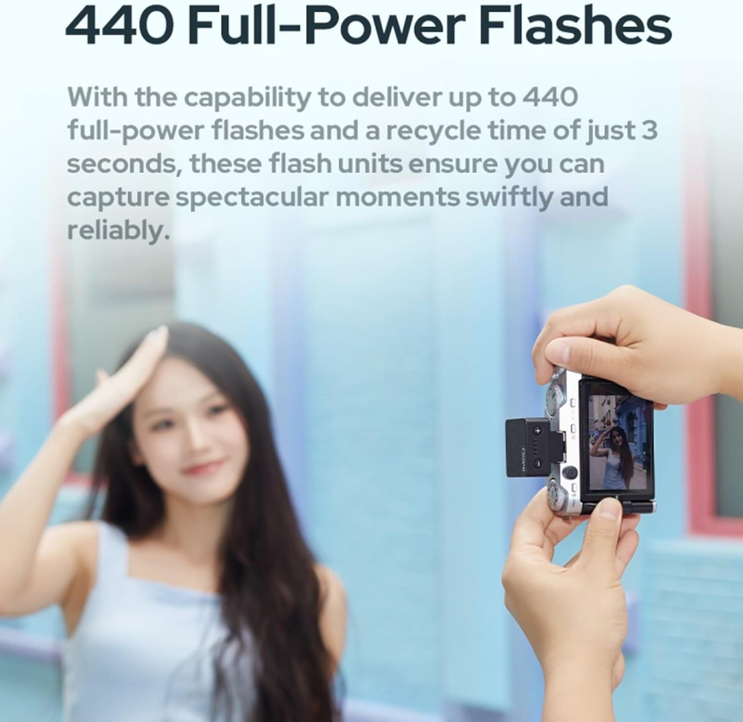 Godox iM20 Mini Flash Speedlight for Canon, Sony, Fuji, Nikon, Panasonic Olympus Pentax, 3s Recycle Time, Approx.440 Flash Times, Mini Camera Flash for Sony ZV1, etc DSLR (Built-in Lithium Battery)