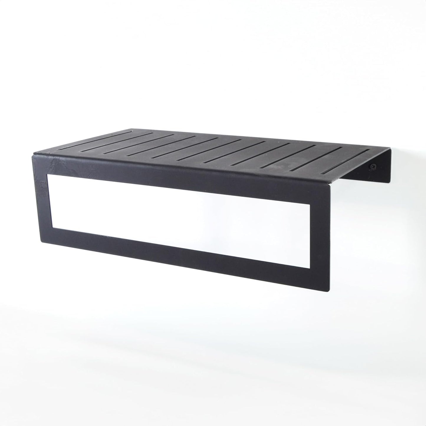 Uyart Home Towel Holder with Shelf Organizer Kitchen and Bathroom Accessories, Black, NG-001
