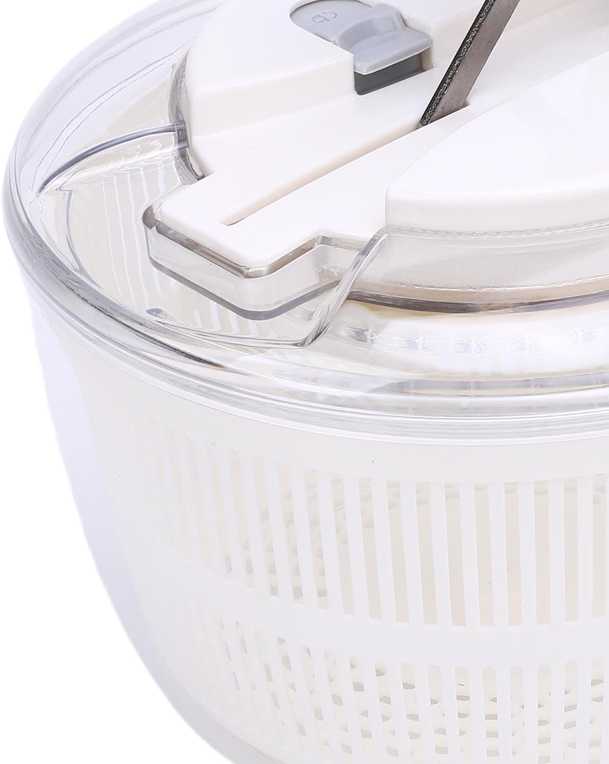 SENECESLI Salad Spinner, Easy Press Vegetable Dryer PP for Lettuce (Black)