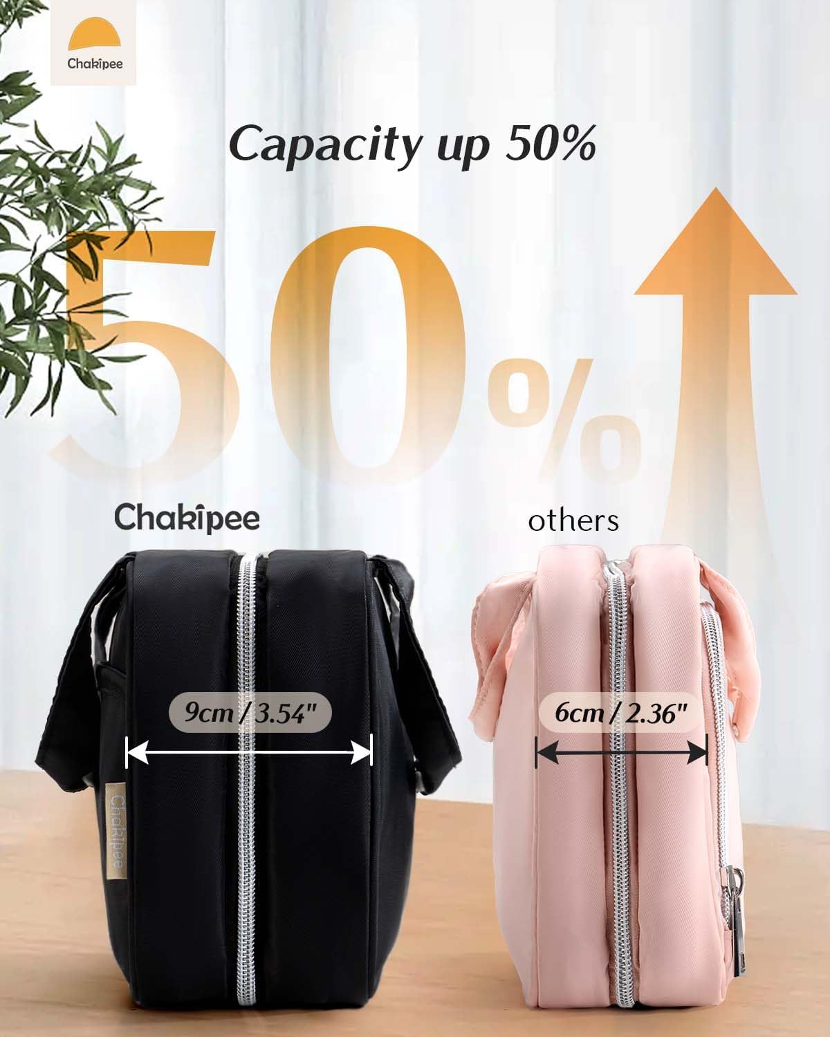Chakipee Travel Hanging Toiletry Bag for Women - Waterproof Toiletries Bag Cosmetic Organizer Lightweight Bathroom with Clear Window for Essentials, Makeup, Shampoo Pink Medium