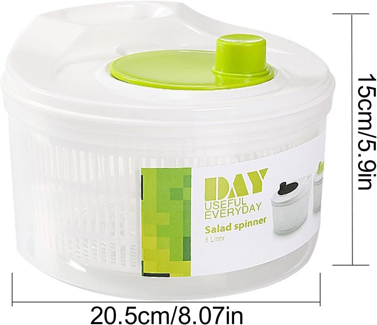 Vegetable Spinner | Fruit Dryer Spinner - Salad Dryer for Washing, Spinner, and Draining Greens, Fruits, and Vegetables