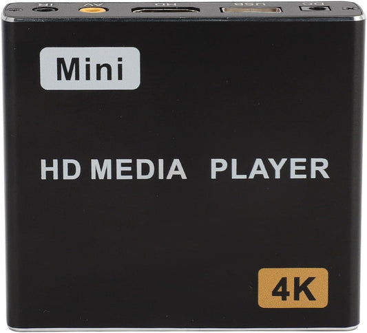 HDMI Media Player, 4K HD Digital Media Player for 4K TV Video, H.265 MP4 MKV Videos MP3 Music JPG Photos PPT, 7.1 Surround Sound, Dual USB Ports (US Plug) - PuriLite