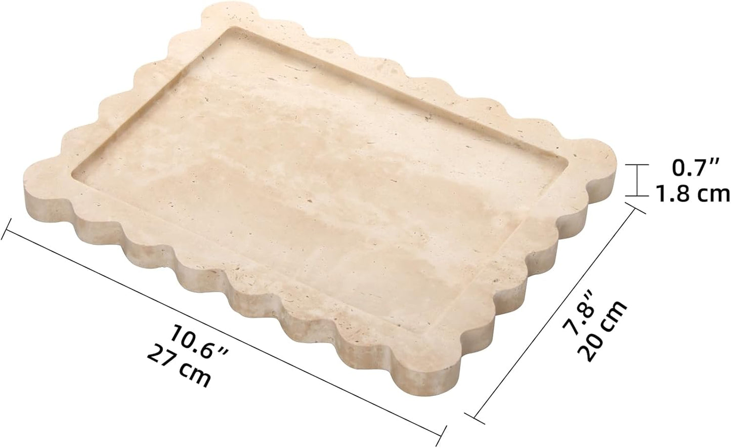 HESHIBI Marble Decorative Tray, Square, 8x8 inches, Rosso Lepanto, Luxury Natural Stone, Bathroom Vanity, Dresser Top, Kitchen Sink, Trinket Ring Tray