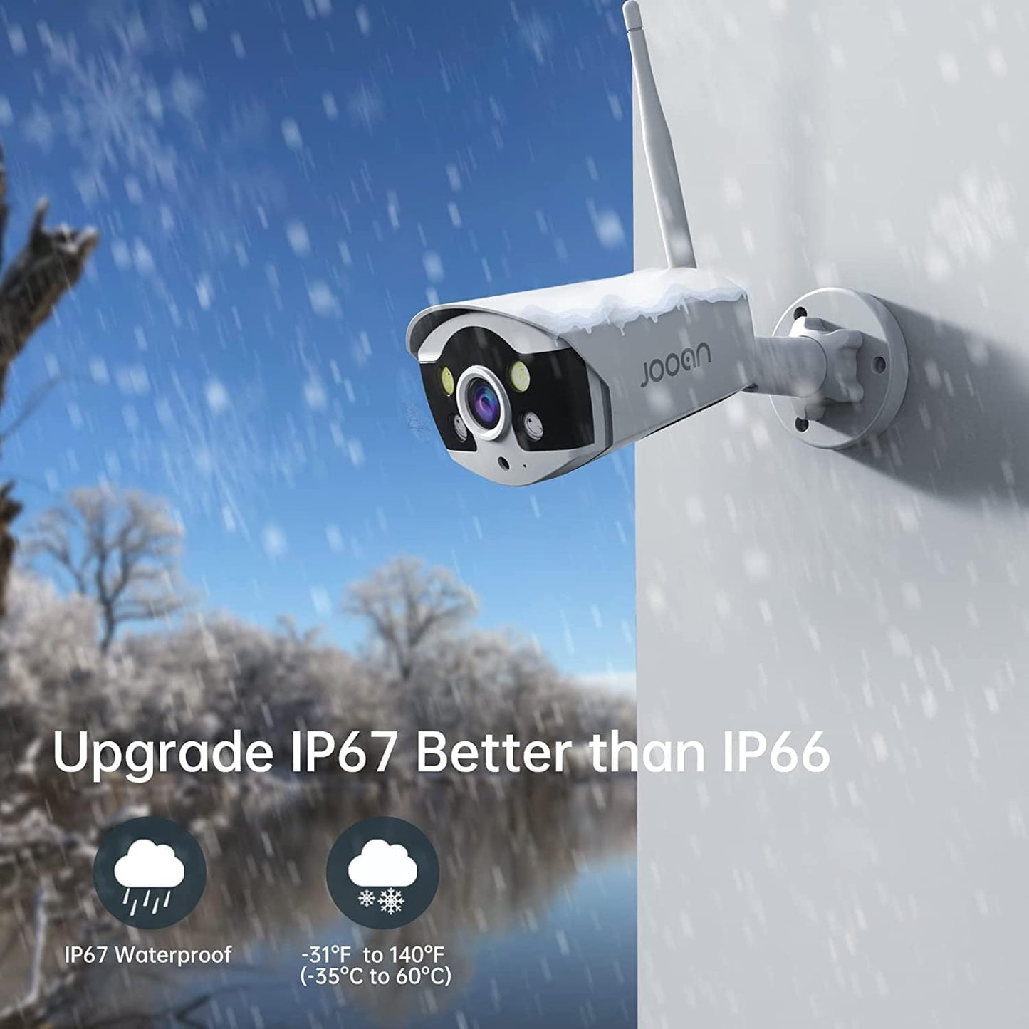 JOOAN【IP67 Weatherproof & H.265+ System】3MP Security Camera System Outdoor,10-Channel NVR&4Pcs FHD 1296P Video Record CCTV Cameras,Waterproof&Good Night Vision,Motion Dectection&Email Alarm,No HDD