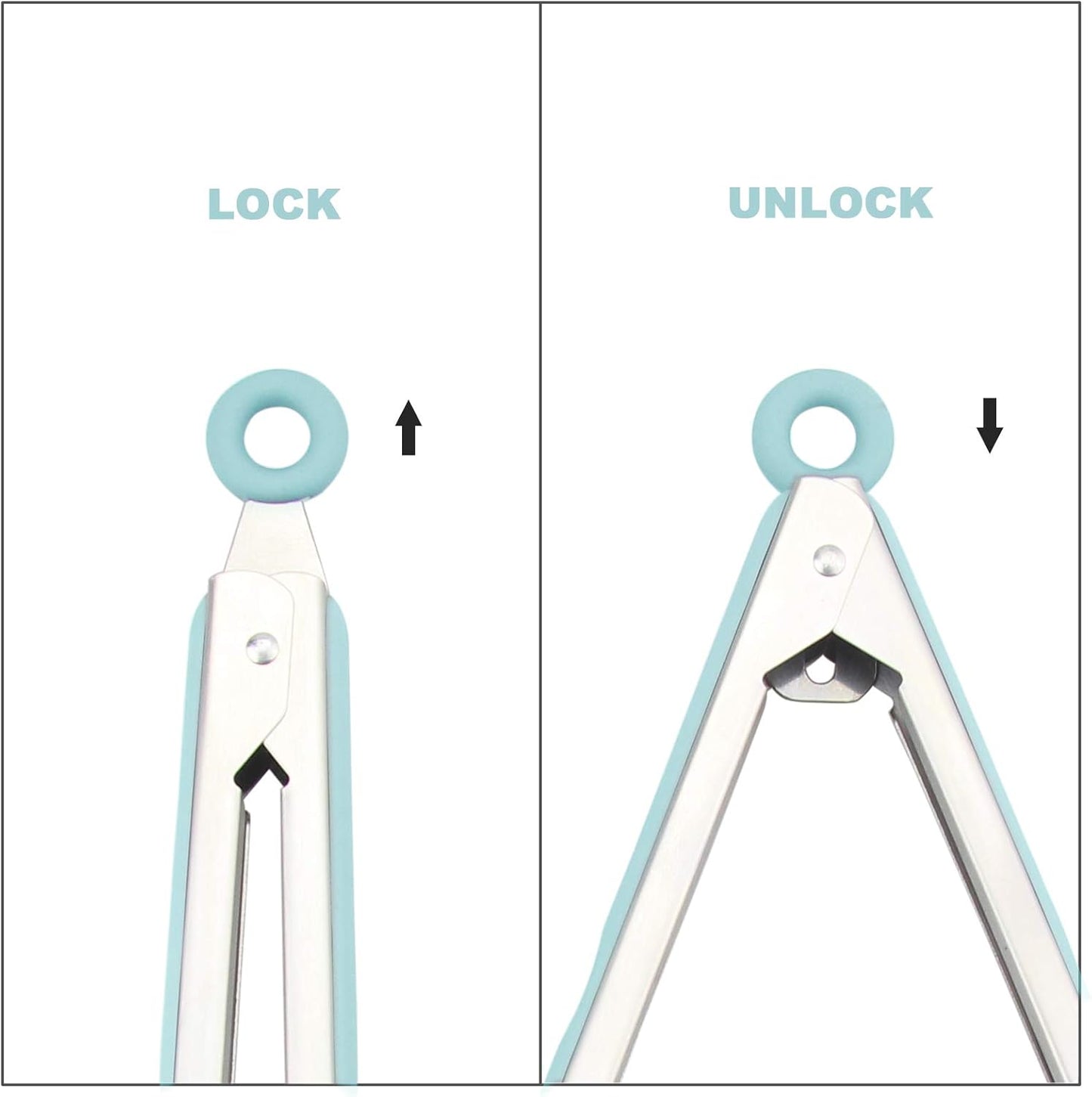 Purilite Select Silicone & Stainless Steel Kitchen Tongs
