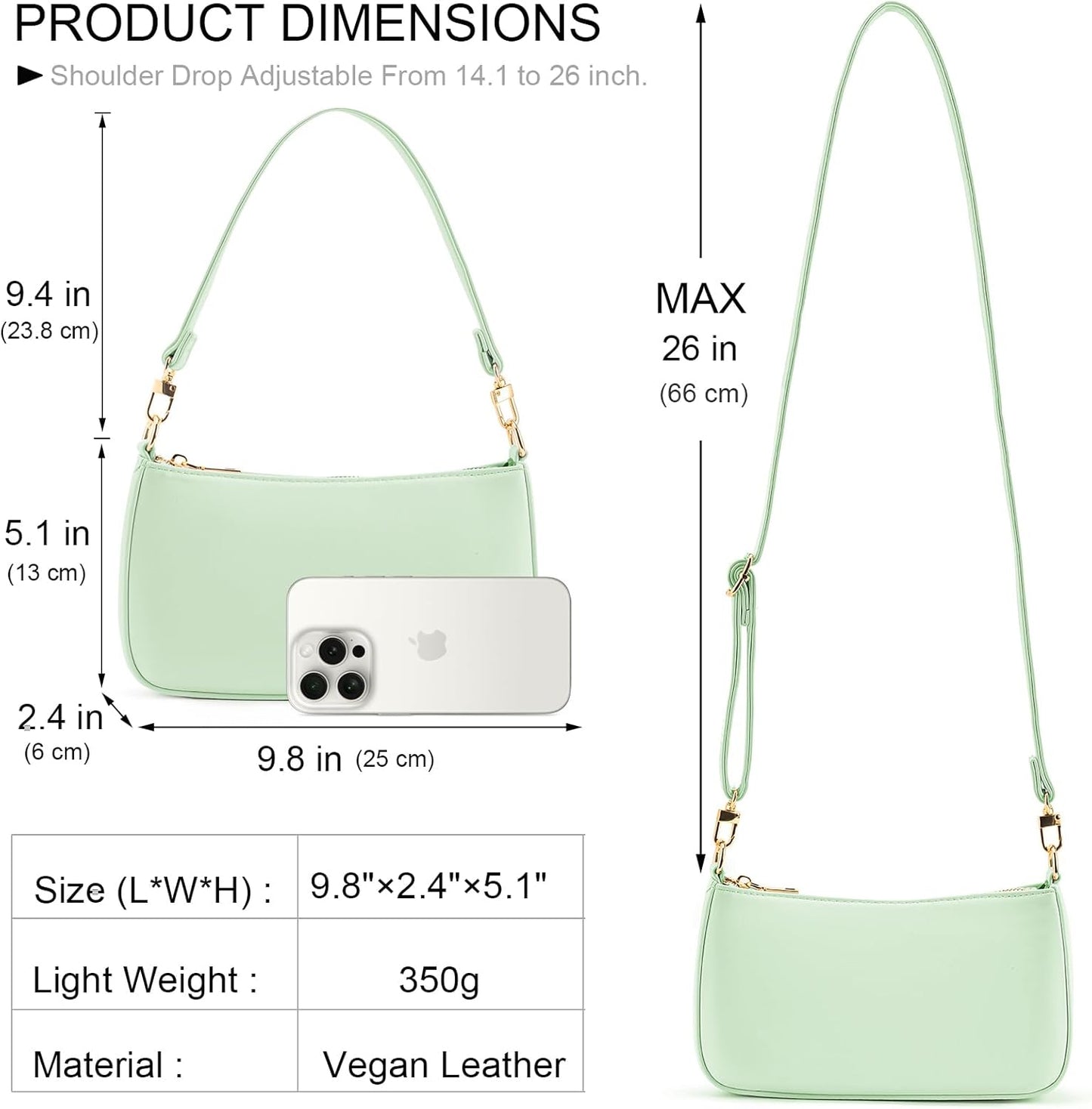 Purilite Select Vegan Leather Crossbody Bag