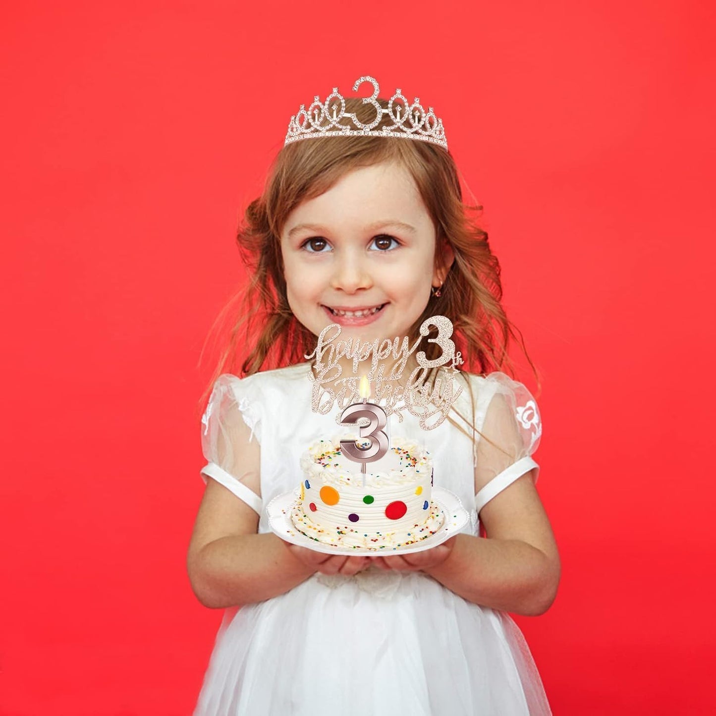 65th Birthday Decorations for Women, Including 65th Birthday Sash and Crown, Cake Topper and Candles, Number Balloons Rose Gold, 65 Year Old Gifts for Women