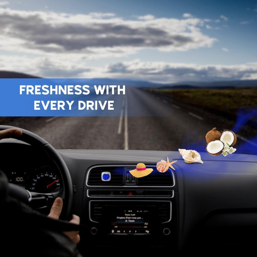 Air Jungles New Car Scent Car Air Freshener Clip, 6 Car Freshener Vent Clips, 4ml Each, Long Lasting Air Freshener for Car, Up to 180 Days Car Refresher Odor Eliminator