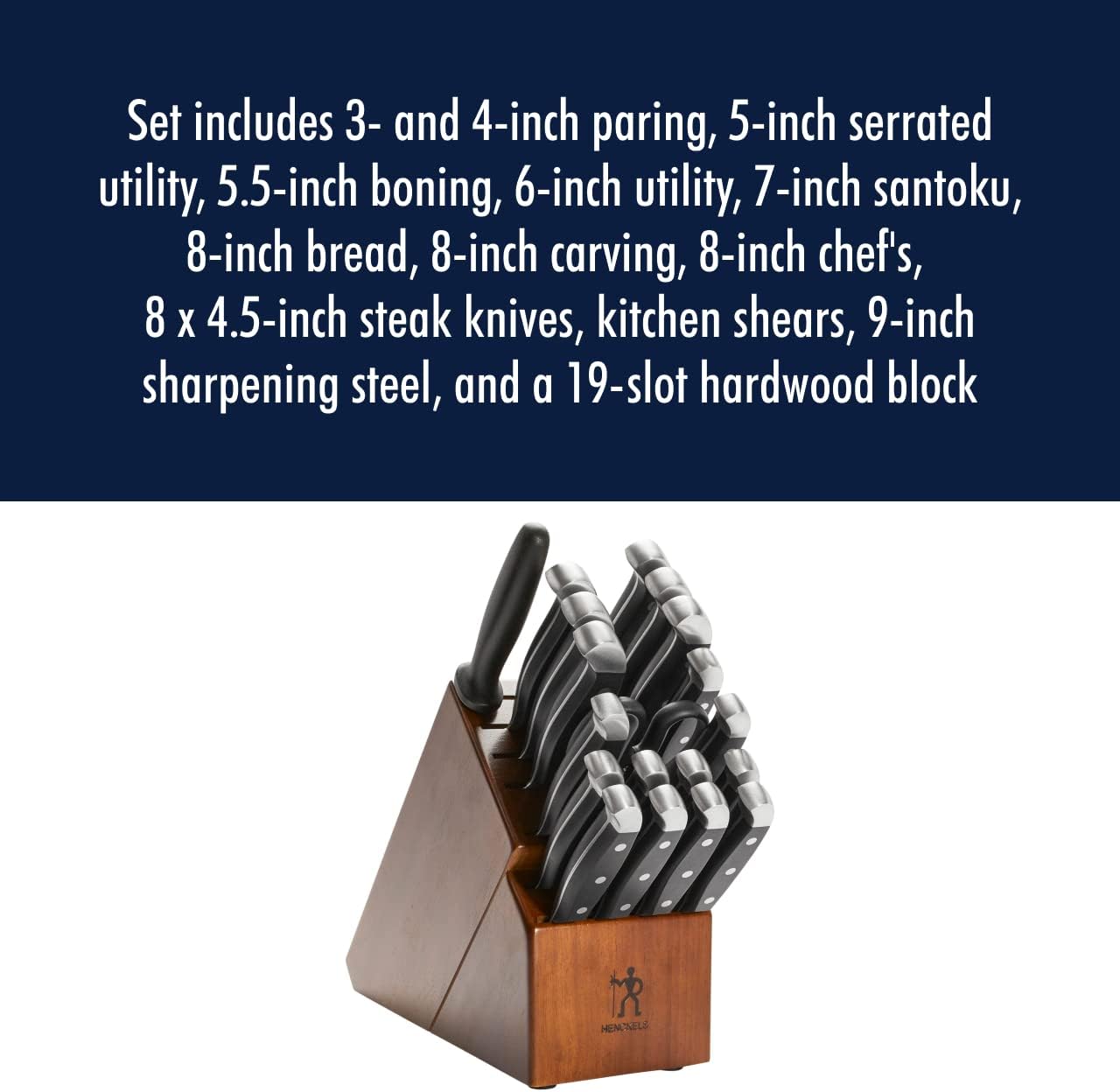 J.A. Henckels International Statement 20-pc Knife Block Set - Dark Brown