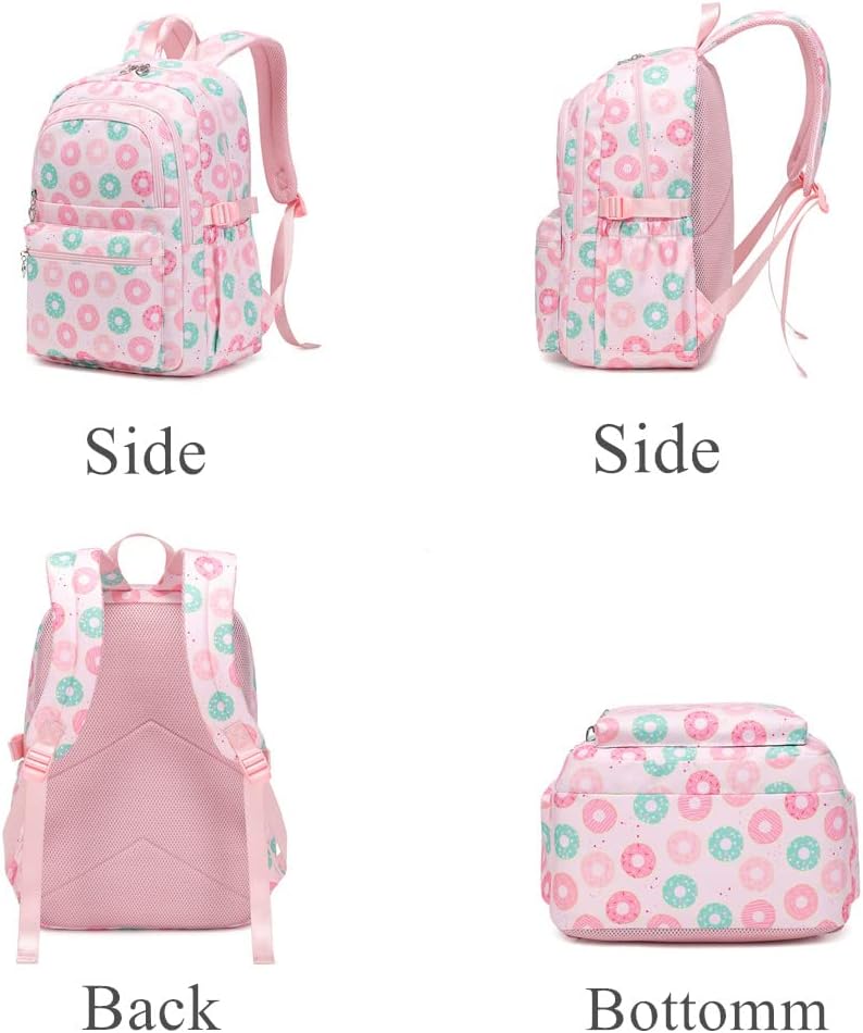 3Pcs Daisy Prints Backpack for Girls Bookbag set Primary School Daypack Elementary Students Knapsack with Lunch Box