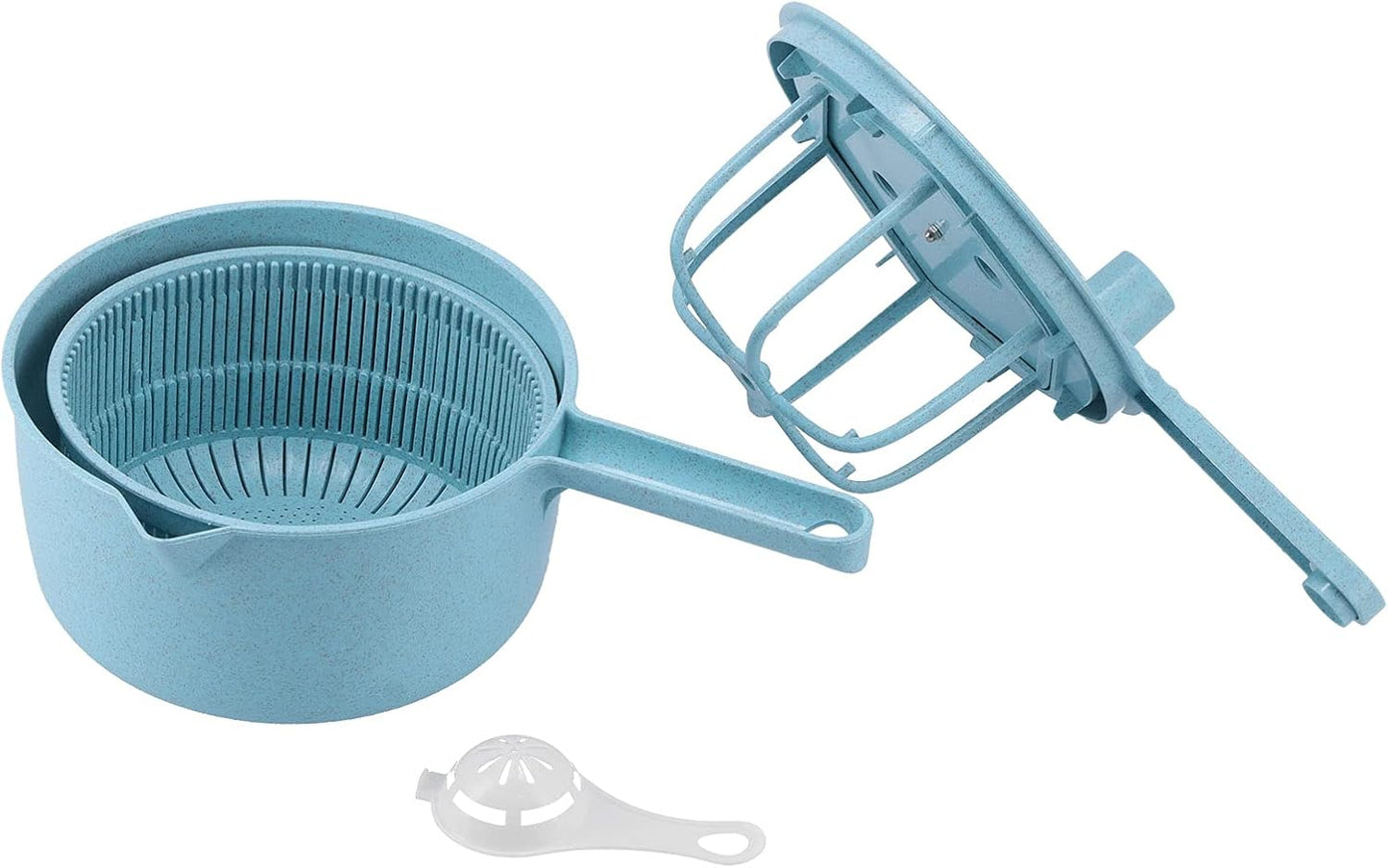 Salad Spinner,Lettuce Spinner Vegetable Washer Dryer Drainer Strainer with Bowl Colander,Vegetable Drainer Manual Salad Dehydrator Vegetable Washing Basket(Pink)