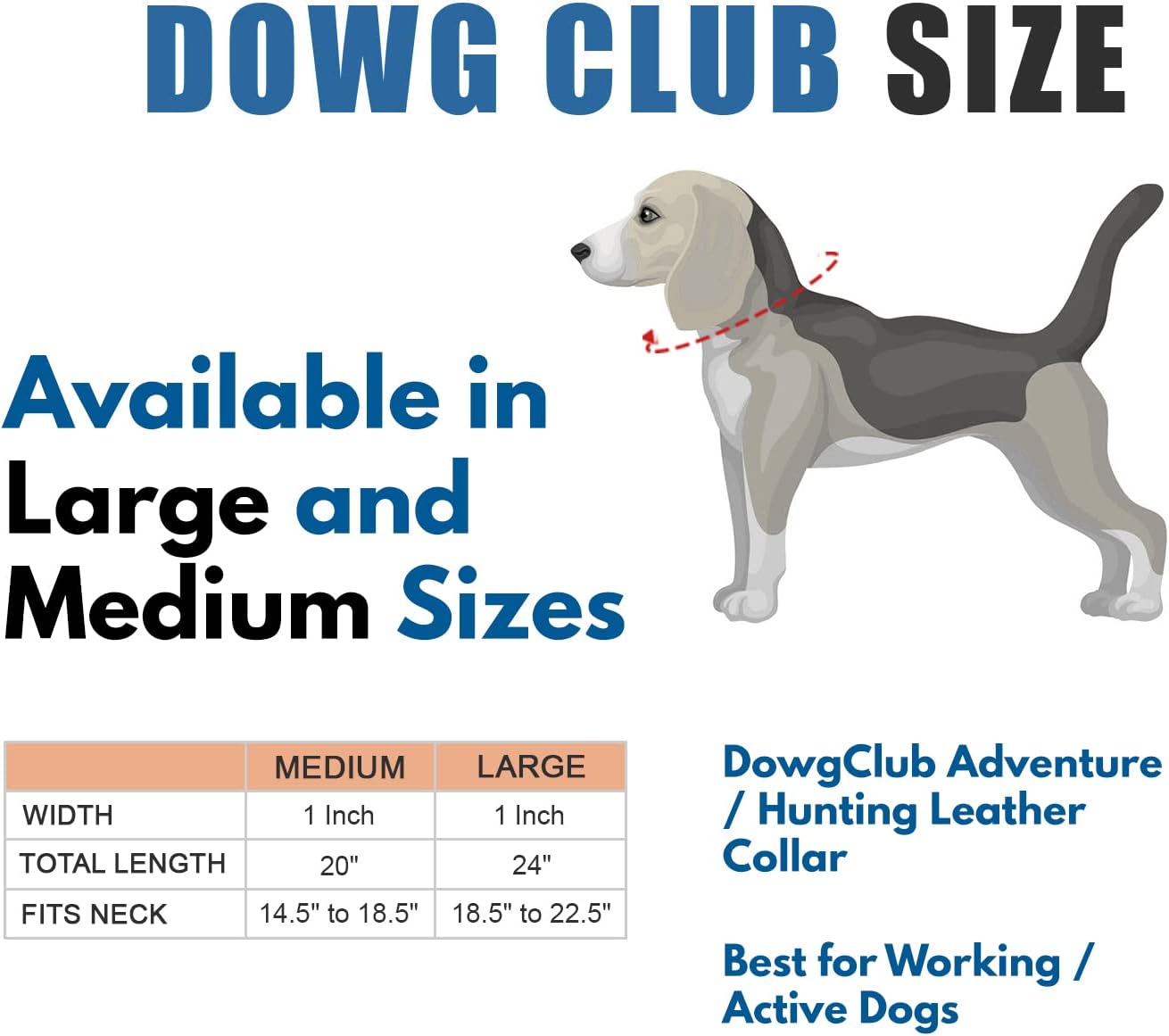 DowgClub | Genuine Leather Dog Collar | Full Grain, Heavy Duty | Comfortable, Strong | Best for Pups, Small, Medium & Large Breeds | Pink, Brown, Black, Tan