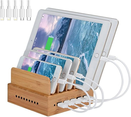 Purilite Select 5-Port USB Charging Station & Multi-Device Organizer
