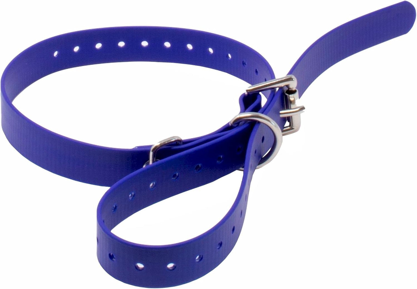 Educator Biothane Dog Collar, Waterproof, Odorproof, Metal Buckle and D Ring, Adjustable for Custom Fit, Cool and Comfortable, for Small, Medium, or Large Dogs, 3/4-Inch, Blue