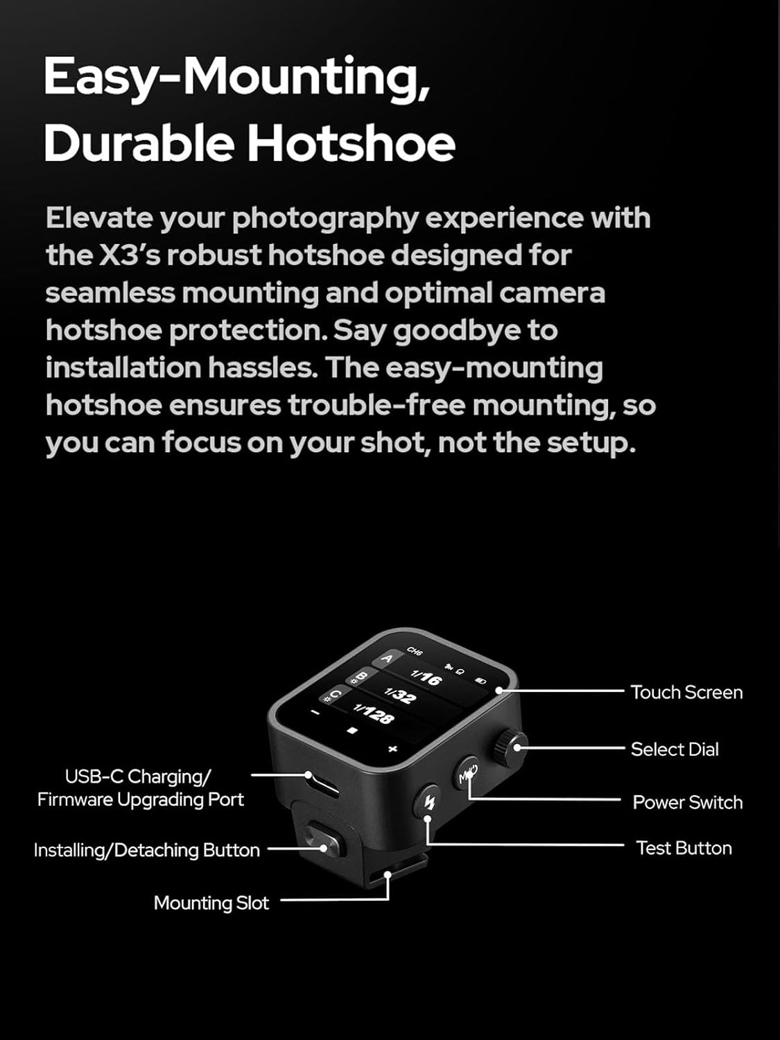 Godox X3S X3 S X3-S TTL Wireless Flash Trigger for Sony Camera, OLED Touchscreen Flash Transmitter,Built-in Lithium Battery Support Quick Charge(Godox Xpro-S/XProII-S Upgrade Version)