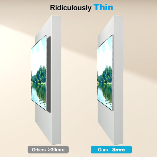 Supcline Ultra Slim TV Wall Mount for 42 to 100 inch Flat TV & Frame TV, Only 0.31” Low Profile Flat to Wall TV Mount, Micro Gap Wall Mount TV Bracket, Hold up to 176 lbs, Blends in Any Interior - PuriLite