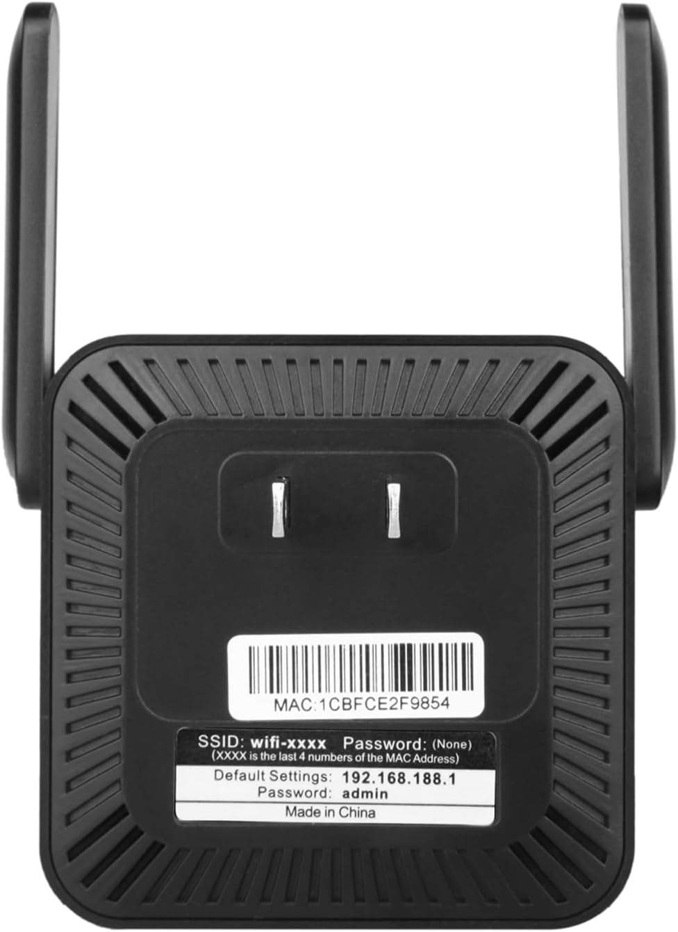 Hocent WiFi Extender, WiFi Booster with Ethernet Port, WiFi Repeater Covers Up to 8000 Sq.ft and 60 Devices, Internet Booster Signal Boosters for Home, Black