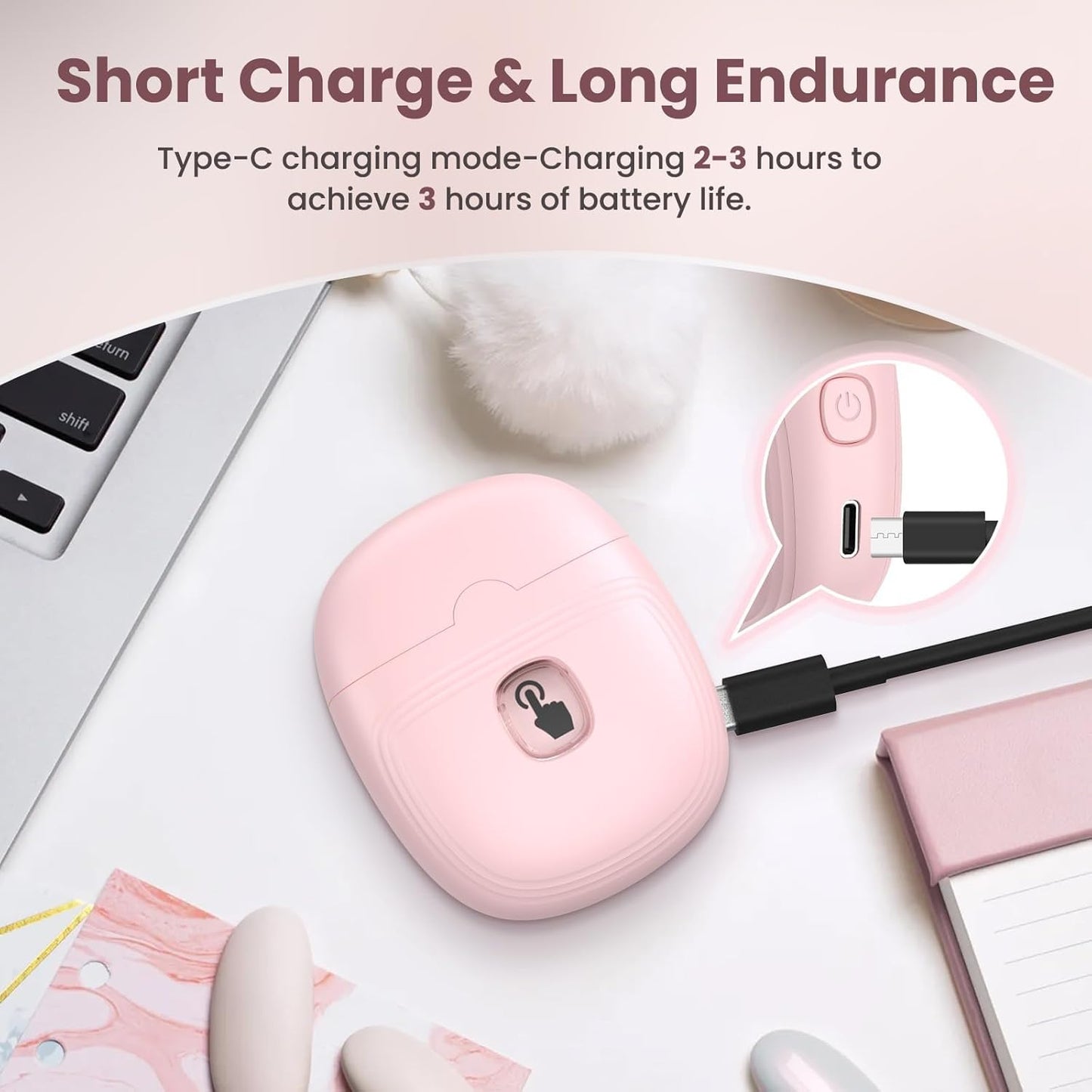Electric Nail Clipper, 3 Speeds-USB Rechargeable Automatic Nail Clipper with LCD Digital Display, Safety Fingernail Clippers, Gift for Kids-Seniors and Adult