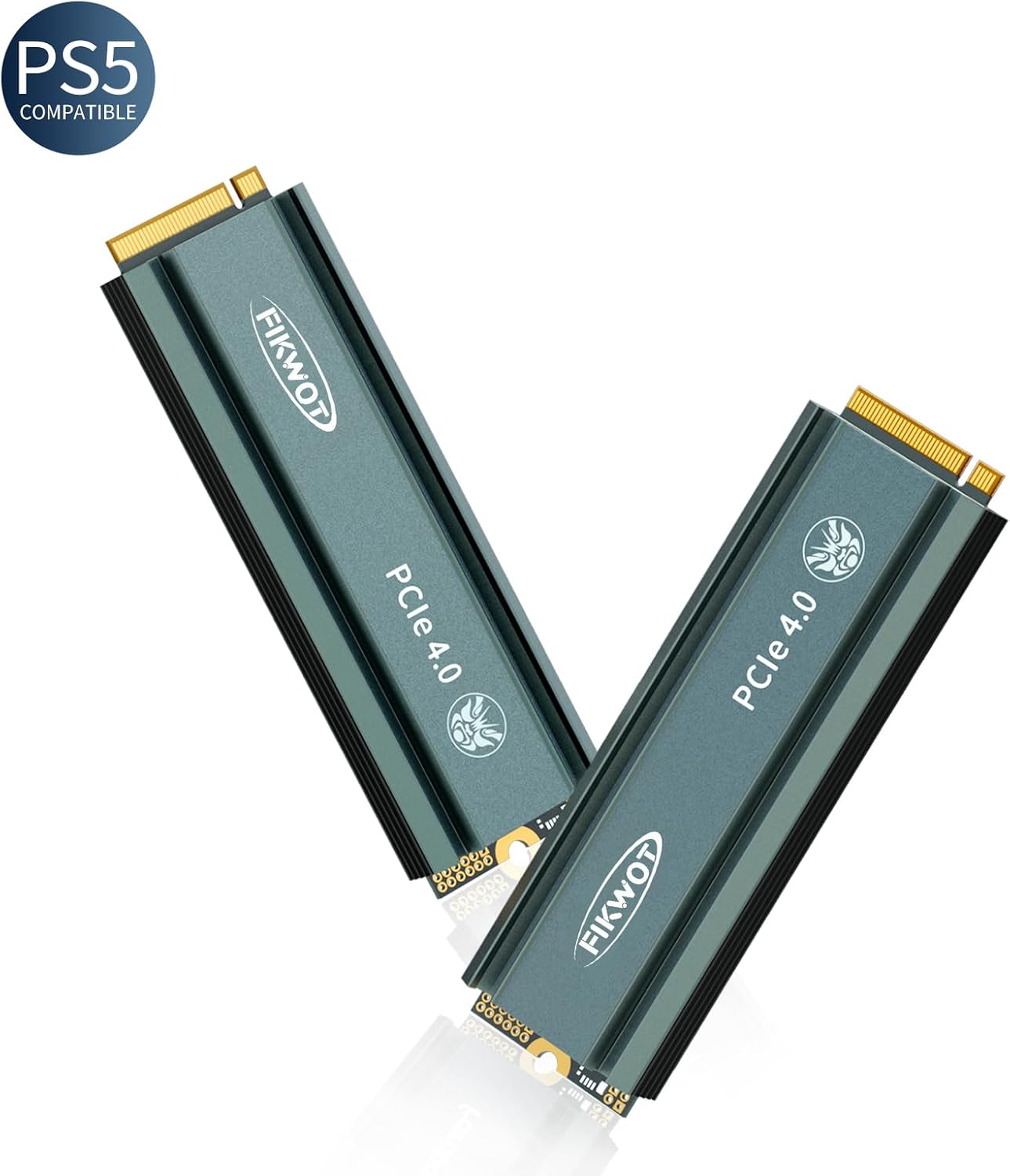Fikwot FN970 2TB M.2 2280 PCIe Gen4 x4 NVMe 1.4 Internal Solid State Drive with Heatsink - Speeds up to 7,400MB/s, Configure DRAM Cache, Compatible PS5 Internal SSD