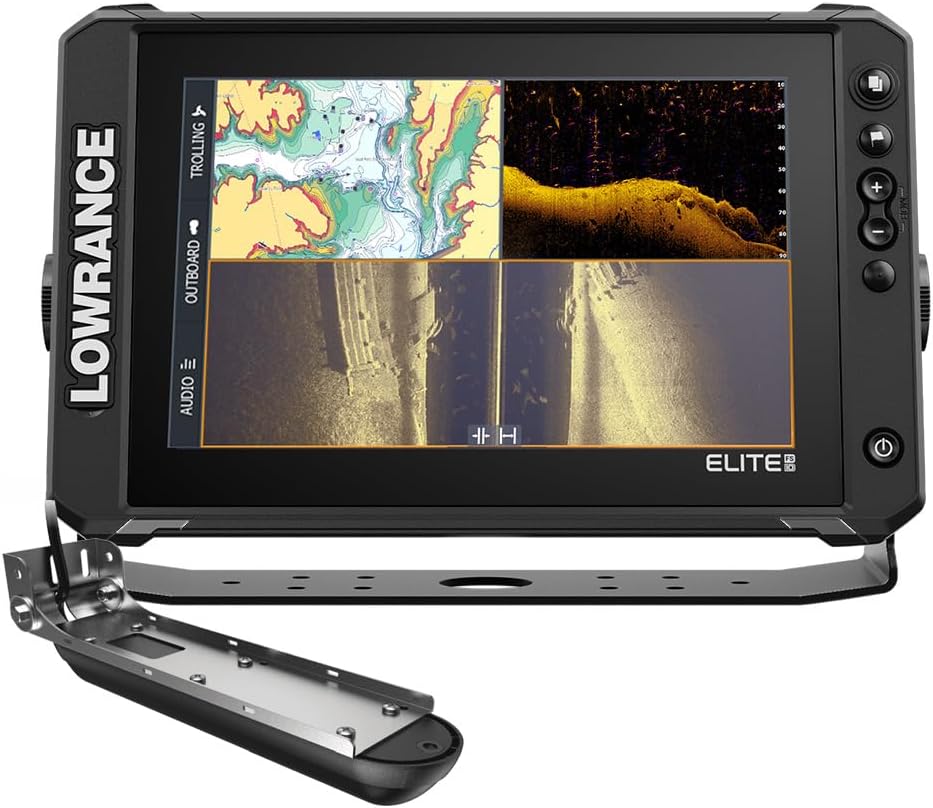 Lowrance Elite FS 7 Fish Finder with HDI Transducer, Preloaded C-MAP Contour+ Charts