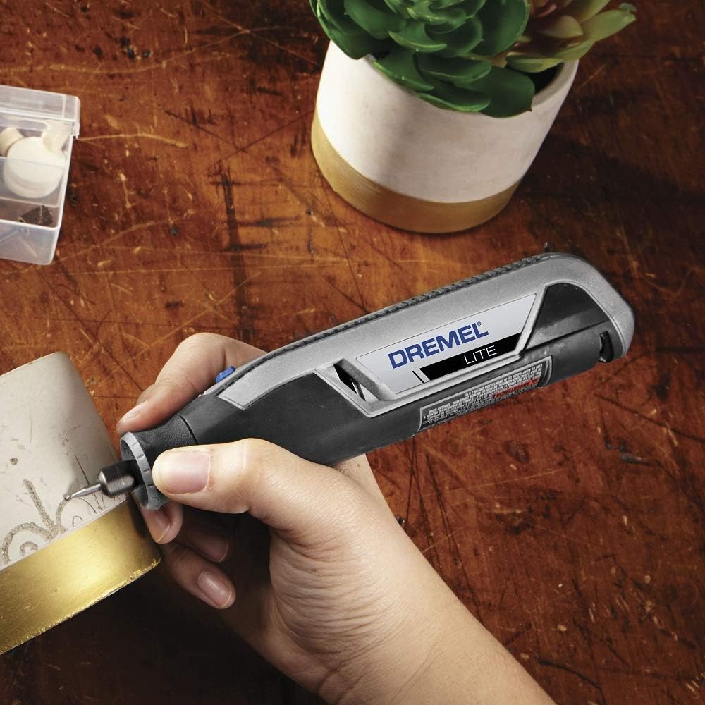 Dremel Lite 7760 N/10 4V Li-Ion Cordless Rotary Tool Variable Speed Multi-Purpose Rotary Tool Kit, USB Charging, Easy Accessory Changes - Perfect for Light-Duty DIY & Crafting