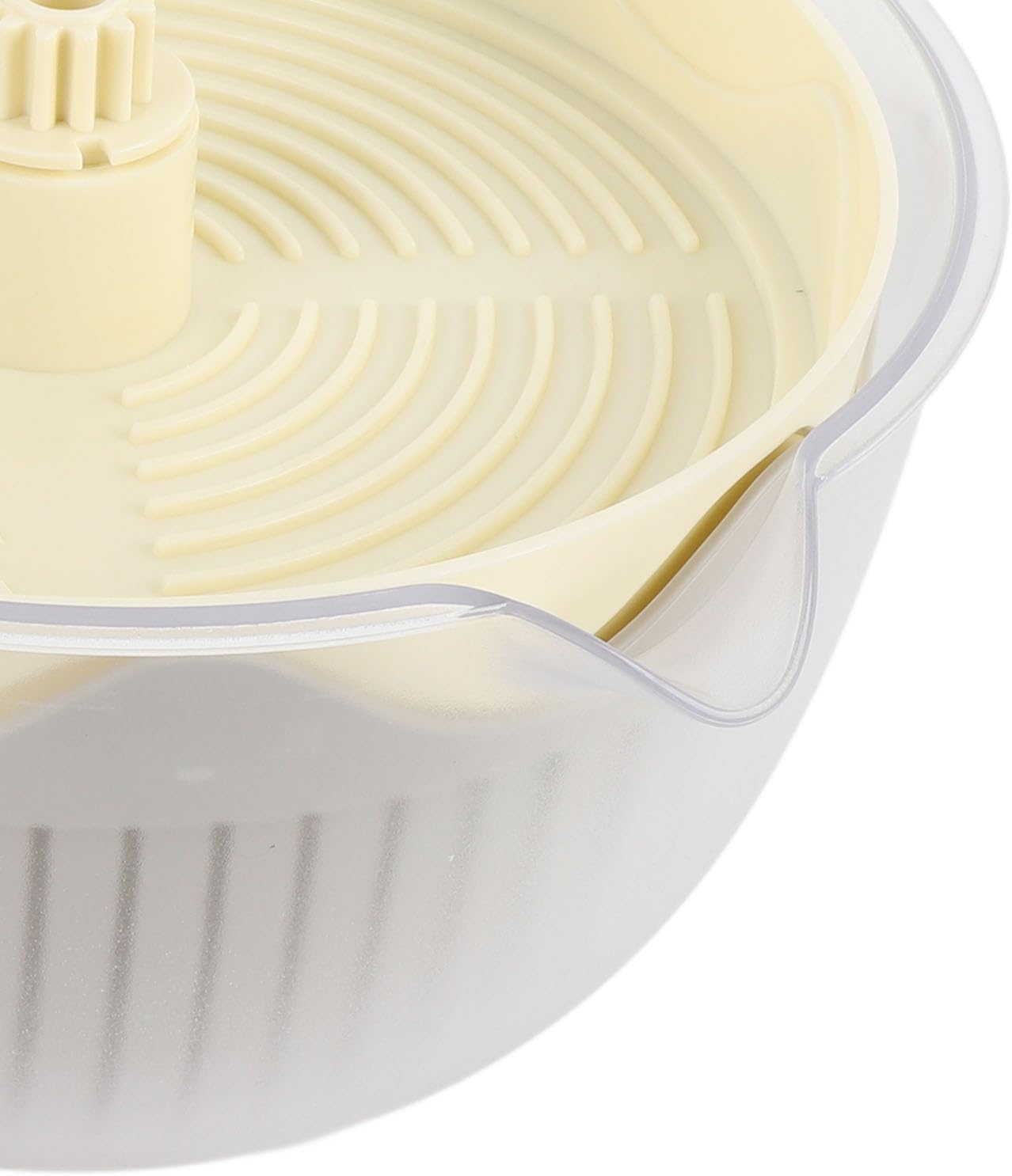 Salad Spinner Efficient Multifunctional Vegetable Washer Chopper Home (Beige)