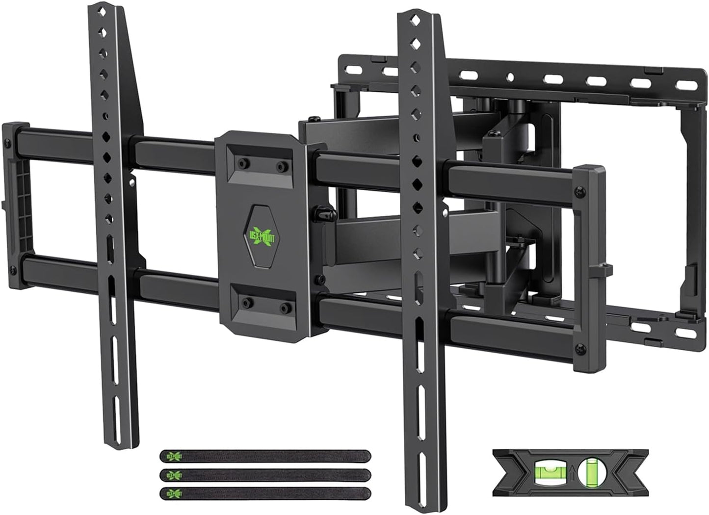 USX MOUNT Full Motion TV Wall Mount for Most 47-84 inch Flat Screen TVs, Wall Mount TV Bracket with Dual Swivel Articulating Arms, TV Mount with Max VESA 600x400mm, up to 132lbs, Fits 8” 12” 16" Studs