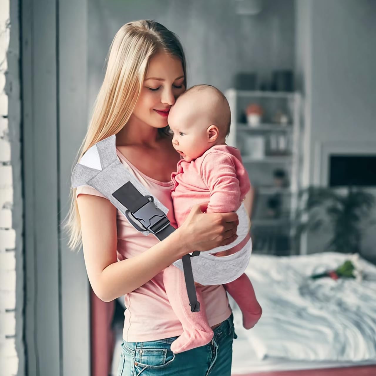 Easy to Carry Carrier - Compact Toddler Carrier with Adjustable Strap, Soft Lining, Non-Slip Hip Seat for Babies and Toddlers (7-45 lbs, 6-48 months)