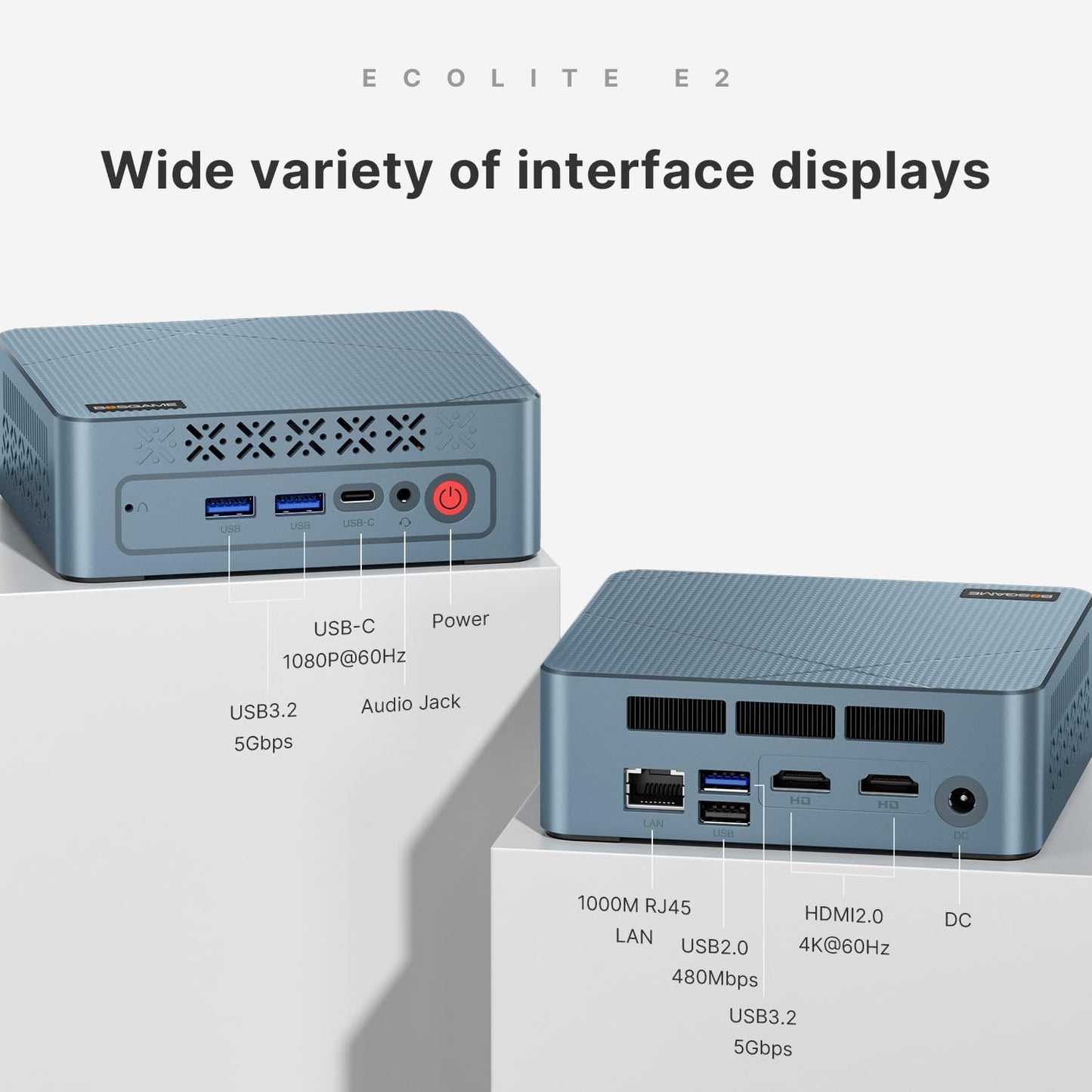 BOSGAME P3 Lite Mini PC, AMD Ryzen 7 6800H Mini Computers, 24GB DDR5, 1TB PCIe SSD, 4K Triple Display & USB4, Dual 2.5G LAN & Wi-Fi 6E & BT5.2, Desktop Computers for Gaming, Office, Design