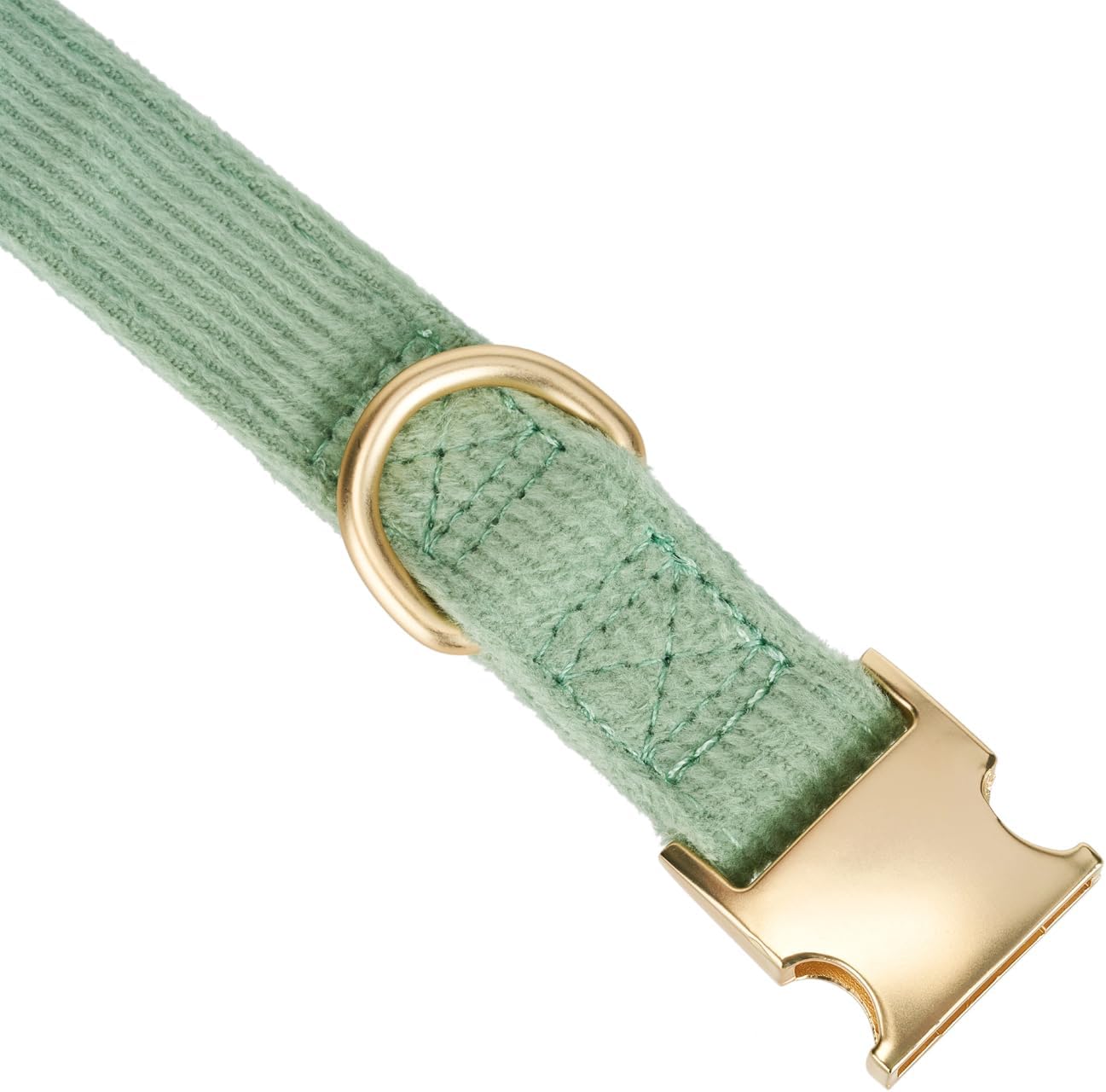 YUDOTE Soft Cotton Dog Collar with Metal Buckle Adjustable Heavy Duty Comfy Corduroy Collars for Small Medium Large Dogs,Black,Small