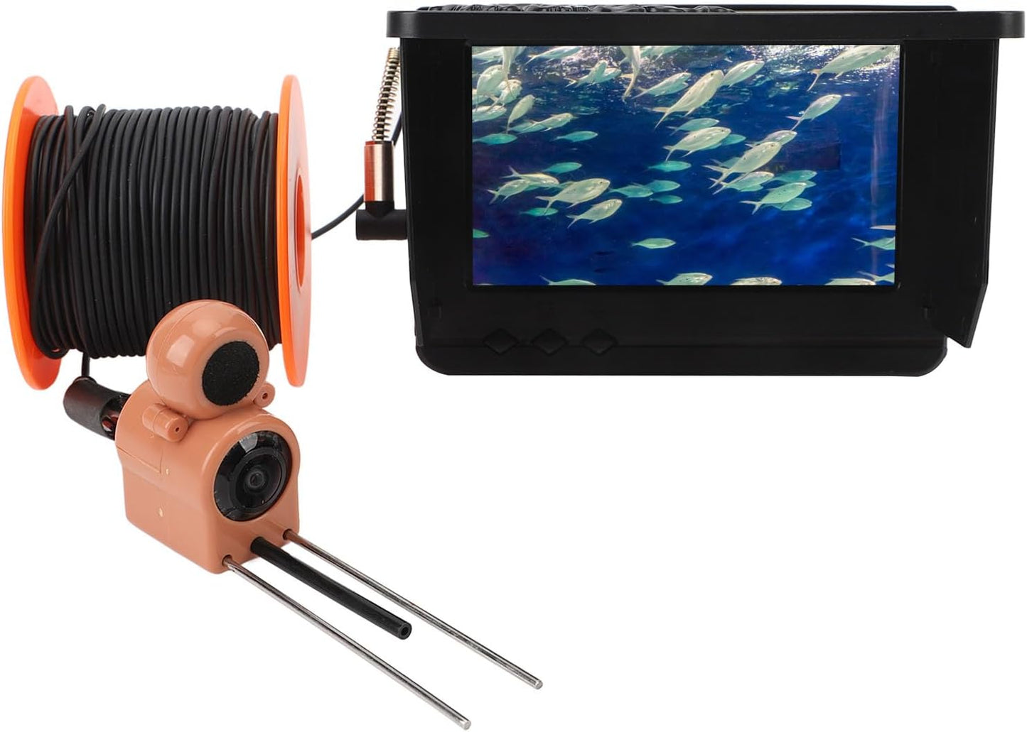 Fishing Camera, Fish Finder Underwater Fishing Camera 4.5inch Screen Infrared Night Vision 8000mAh Battery IPS Display for Fishing Lake Boat Kayak