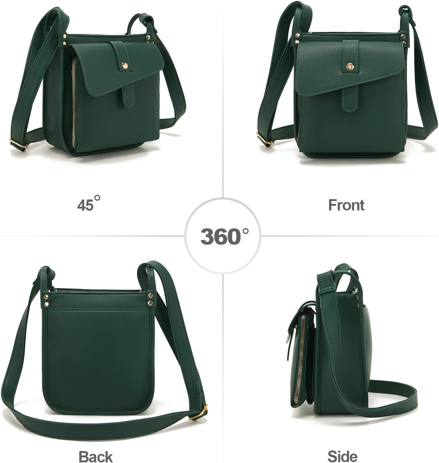 Lexiyat Crossbody Purses for Women Trendy Cell Phone Bag Leather Shoulder Handbags with Card Slots
