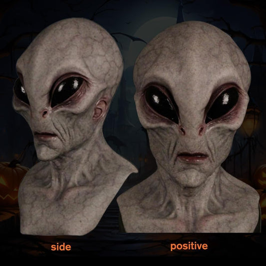 Alien Mask,Latex Full Head Funny Mask,Realistic Skull Horror Mask, Halloween Alien Mask for Men and Women Costume Parties - PuriLite