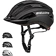 TOONEV Adult Bike Helmet with Safety LED Light,Lightweight Integrally Sport Mountain Bicycle Helmet Adjustable Size 54 to 62CM for Men Women Cycling Helmet