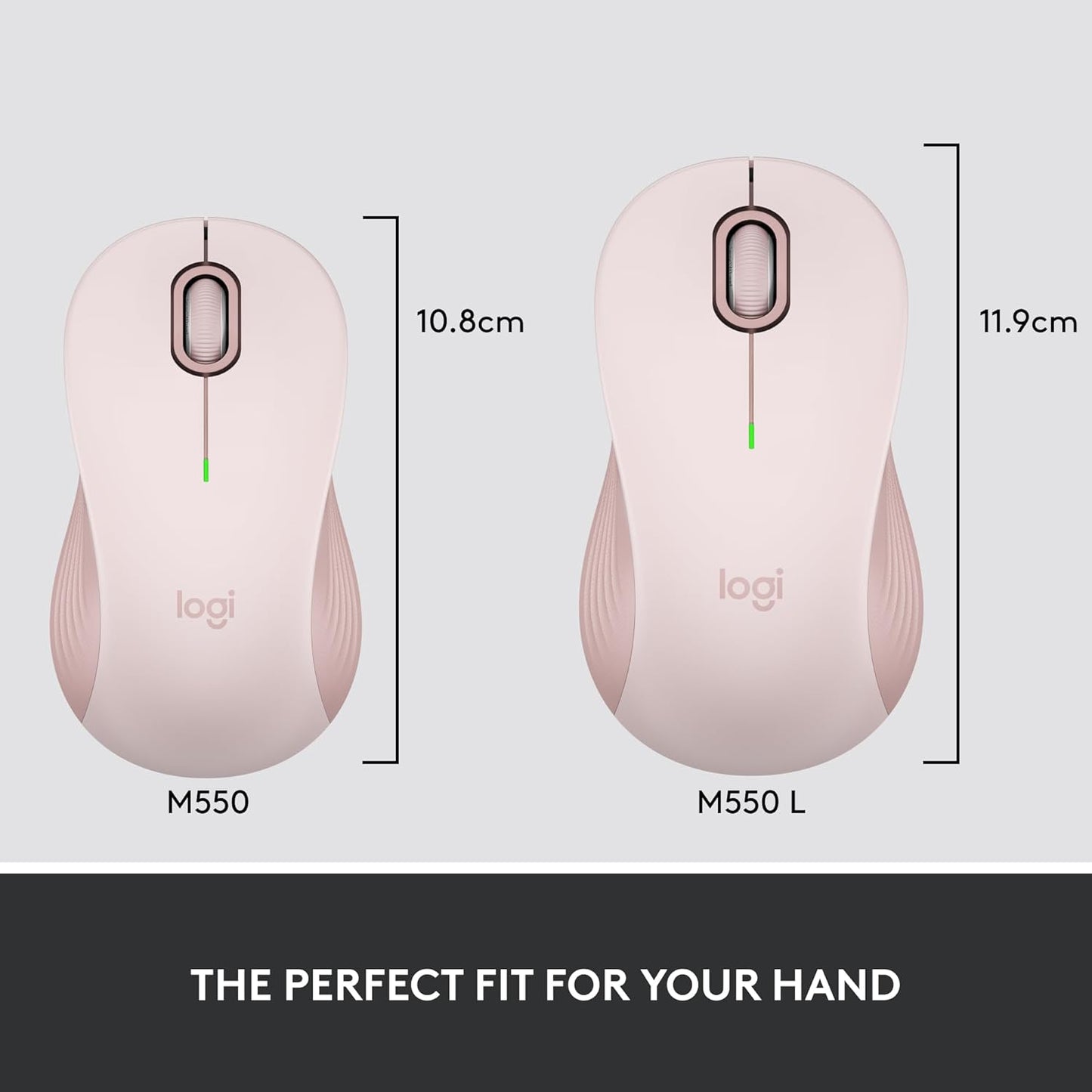 Logitech Signature M650 L Full Size Wireless Mouse - For Large Sized Hands, 2-Year Battery, Silent Clicks, Customizable Side Buttons, Bluetooth, for PC/Mac/Multi-Device/Chromebook - Black