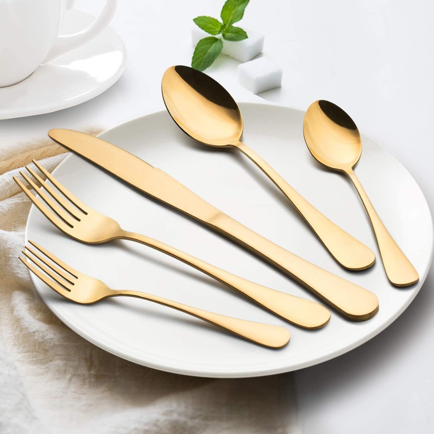 Purilite Select 20-Piece Gold Flatware Set