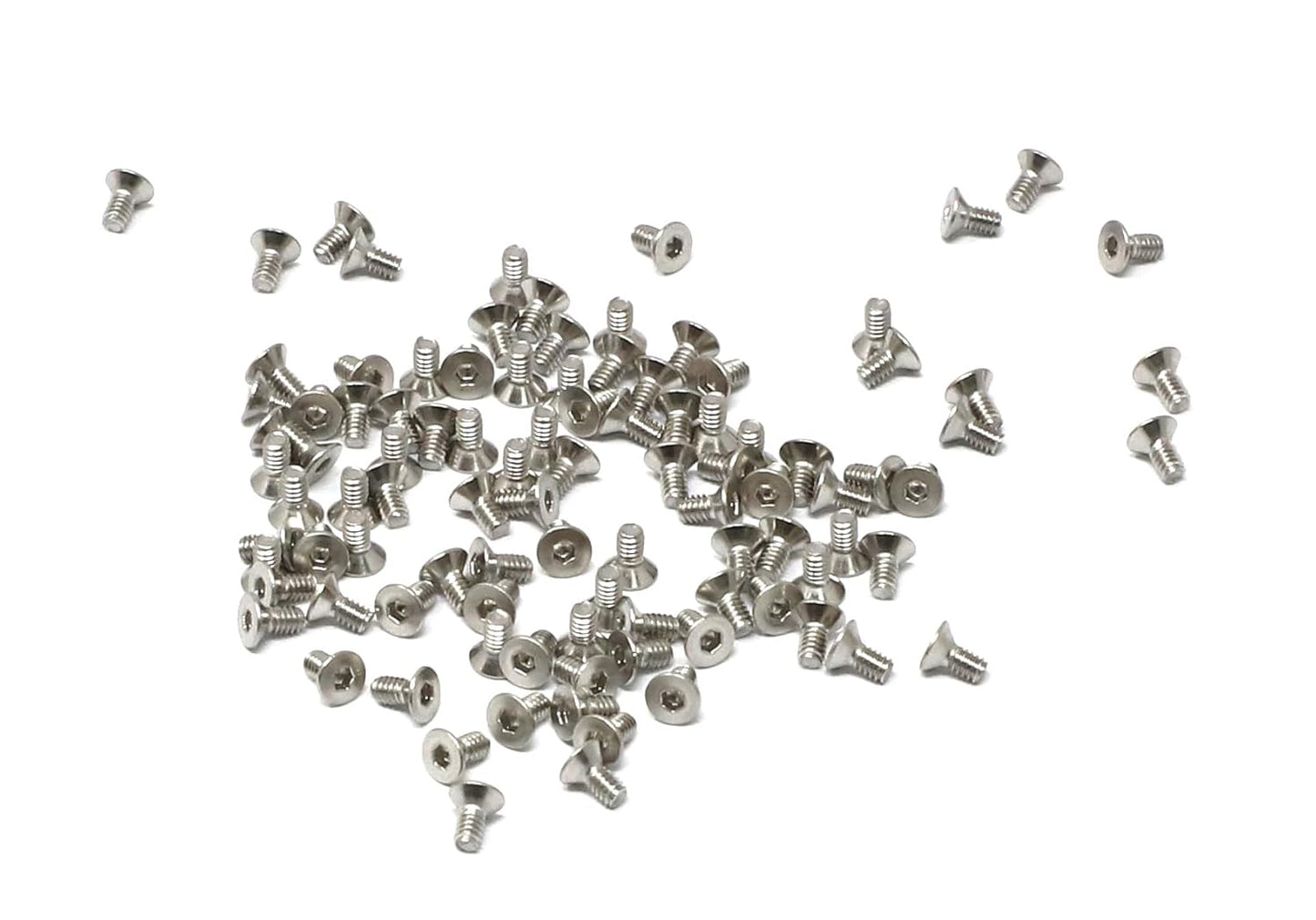 iexcell 5 Pcs M8 x 80mm Thread Pitch 1.25 mm Stainless Steel 304 Hex Socket Flat Head Cap Screws Bolts Kit